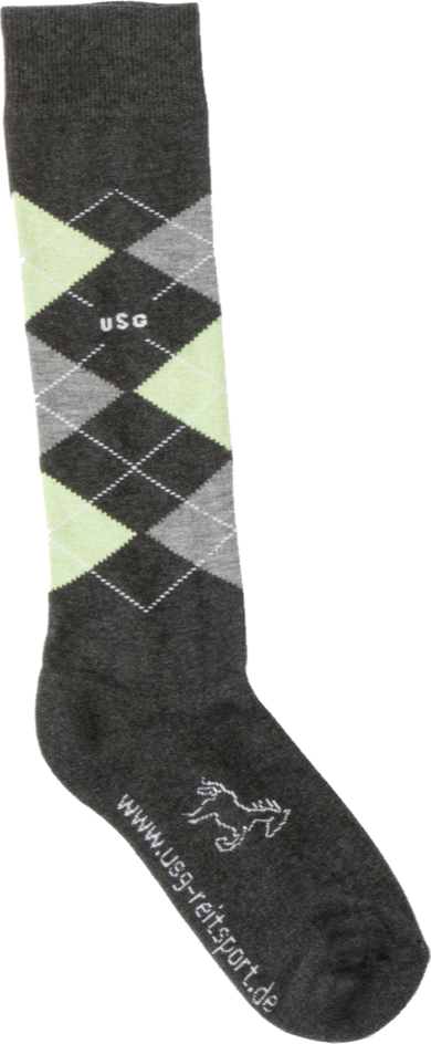 USG Podkolenky Caro USG, pár, dark grey/light grey/mint Velikost: 29-35