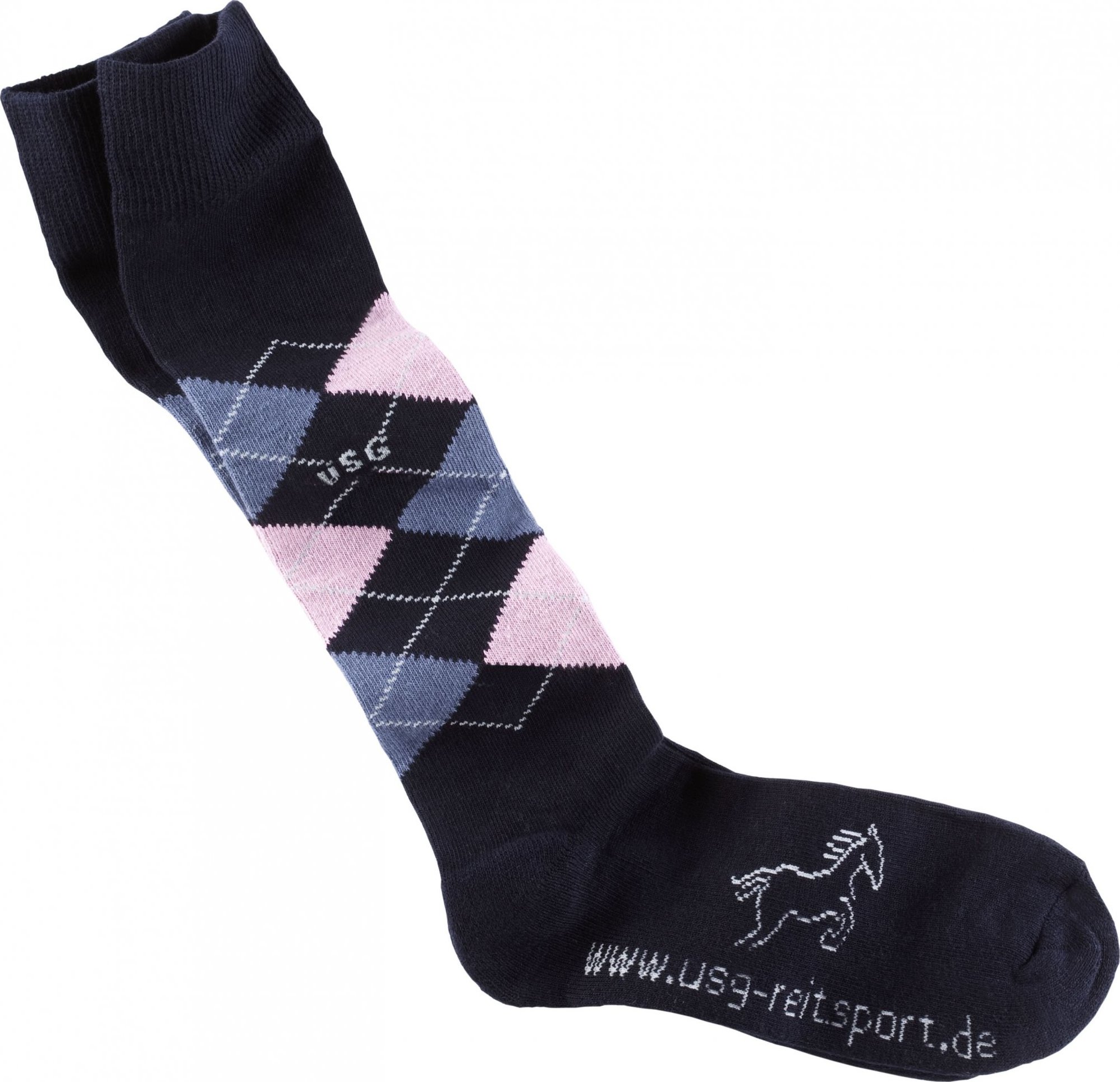 USG Podkolenky jezdecké Caro USG, pár, navy/offwhite/jeans/pink Velikost: 36-41