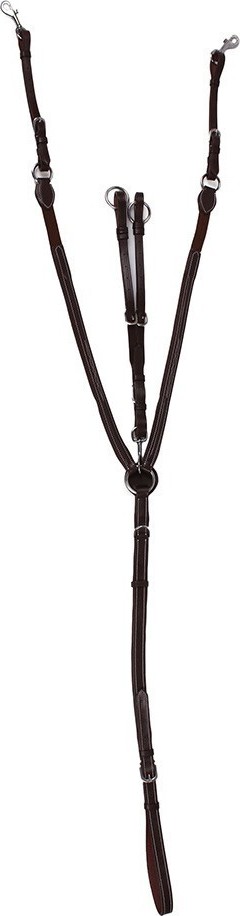 QHP Poprsník Luxury Stitching QHP, tmavě hnědý Varianta: FULL