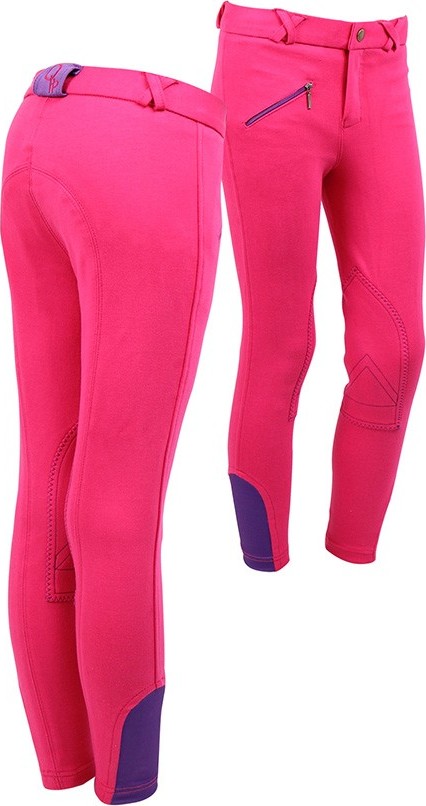 Rajtky Junior Q-essentials s kolenními záplatami, dětské, fuchsia Velikost: 164