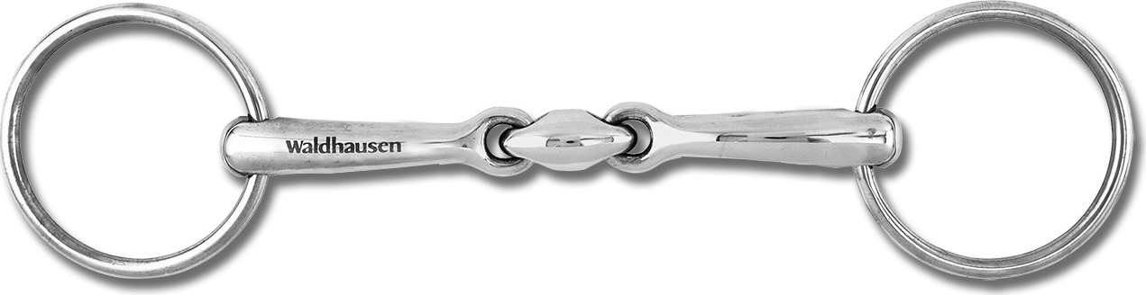 WALDHAUSEN Udidlo stihlové dvakrát lomené Bridoon Waldhausen, 14 mm Velikost: 11,5 cm
