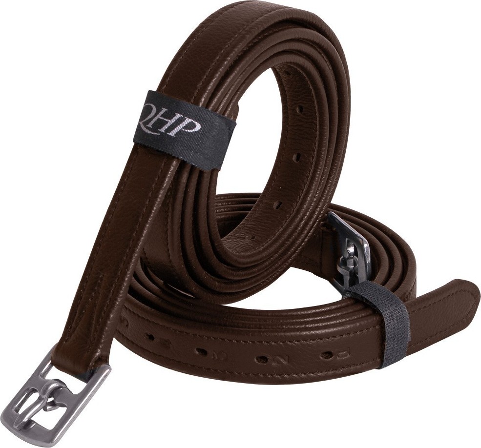 QHP Řemeny třmenové QHP, různé délky, hnědé Délka: 120 cm