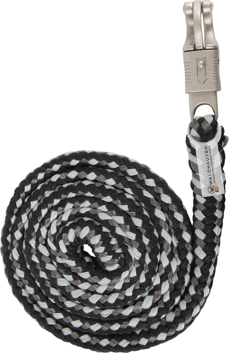 WALDHAUSEN Vodítko Plus Panic Waldhausen, 2 m, black/grey