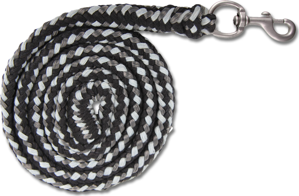 WALDHAUSEN Vodítko Plus Waldhausen, tmavé kování, 2 m, black/grey
