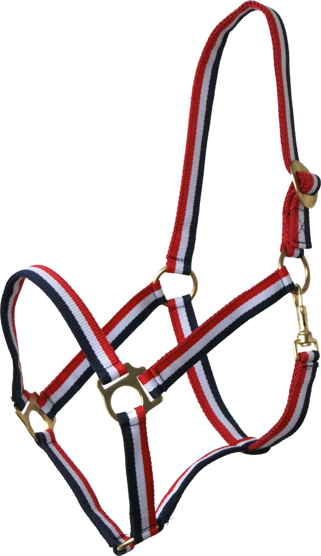 Q-essentials Ohlávka nylonová Q-essentials, red/white/blue Velikost: COB