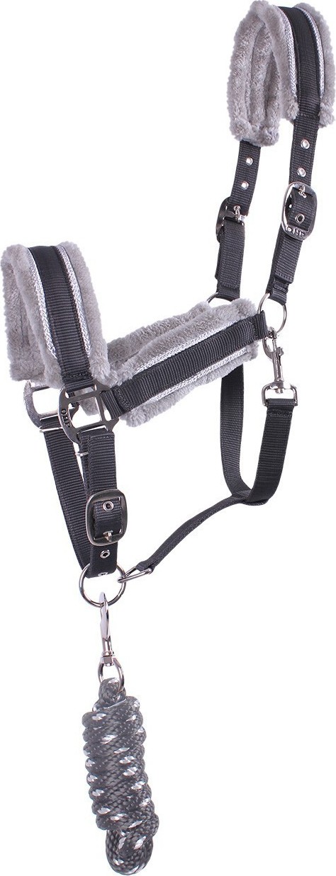 QHP Set ohlávky s vodítkem Dolci QHP, grey/silver Velikost: COB