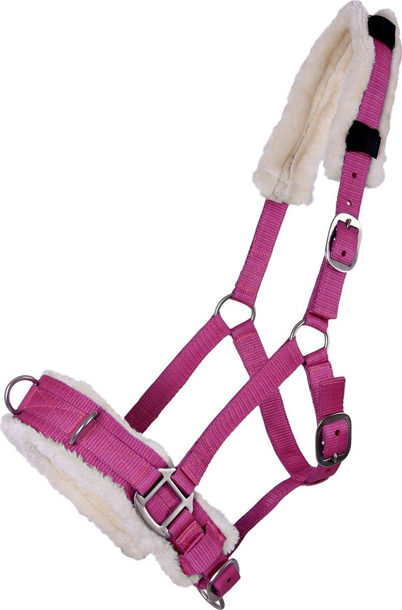 QHP Obnosek lonžovací QHP, s beránkem, fuchsia Velikost: SHETTY