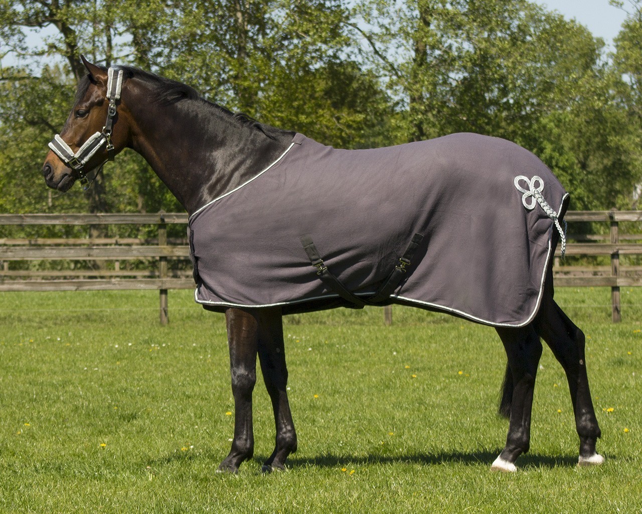 QHP Odpocovací deka Ornament QHP, grey/silver Délka zad: 145 cm