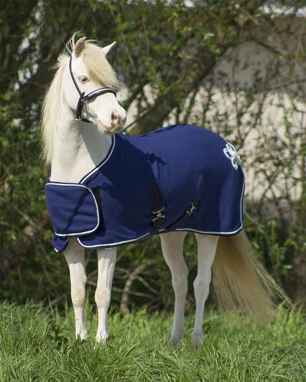 QHP Deka odpocovací Ornament Falabella QHP, blue/silver Délka zad: 60 cm