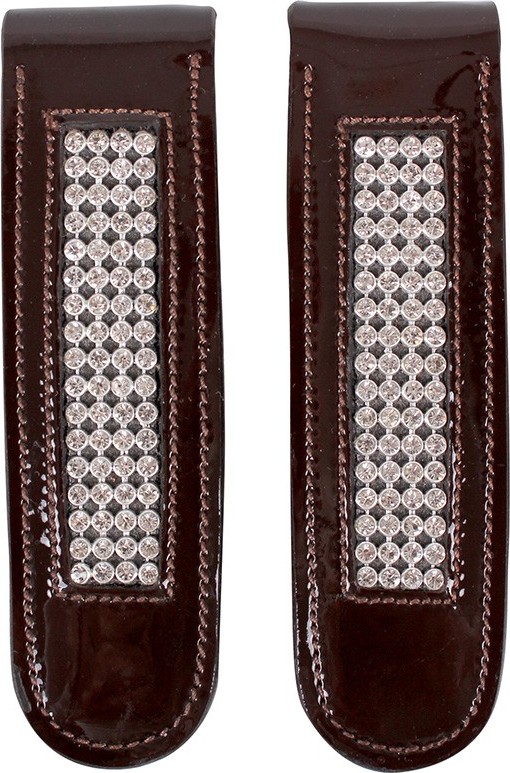 QHP Spony na boty či chapsy Madonna QHP, ozdobné, pár, brown/silver
