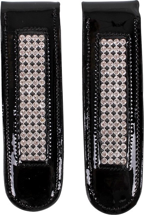 QHP Spony na boty či chapsy Madonna QHP, ozdobné, pár, black/silver Velikost: Adult