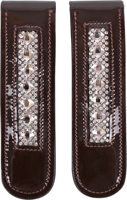 QHP Spony na boty či chapsy Sharina QHP, ozdobné, pár, brown/silver