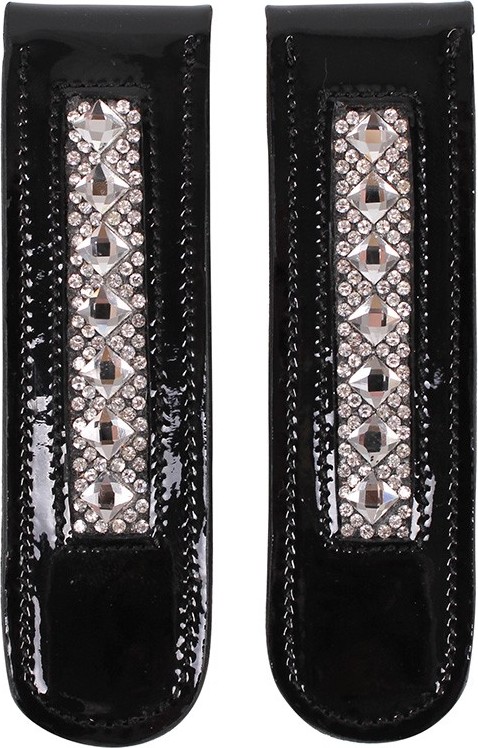 QHP Spony na boty či chapsy Shakira QHP, ozdobné, pár, black/silver Velikost: Junior