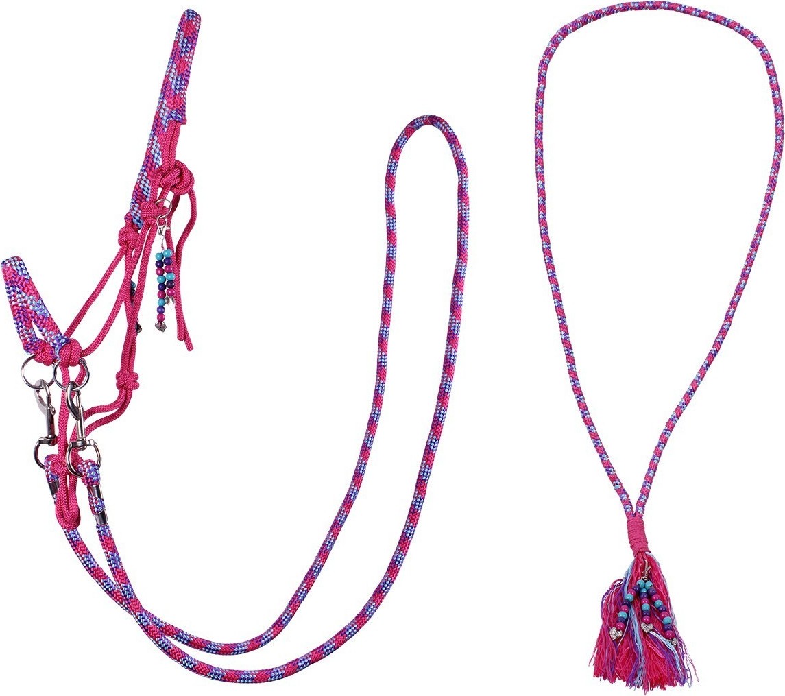 QHP Provazový set na ježdění Liberty QHP, fuchsia Velikost: EXTRA FULL