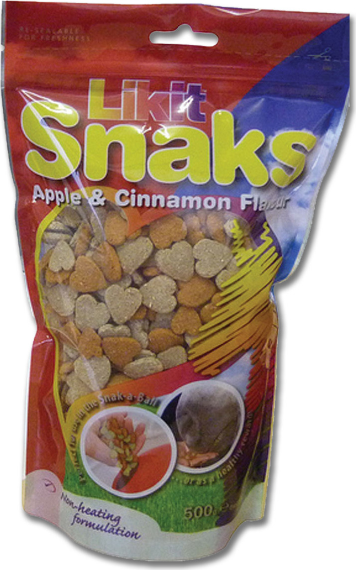 LIKIT Pamlsky pro koně Snaks Likit, 100 g, apple/cinnamon