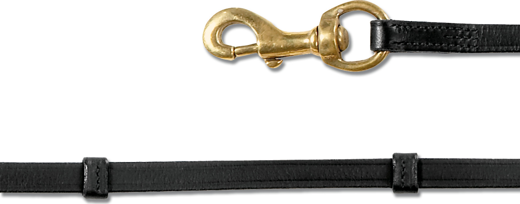 WALDHAUSEN Otěže Island w/Carabiner Waldhausen, 250 cm, black/brass