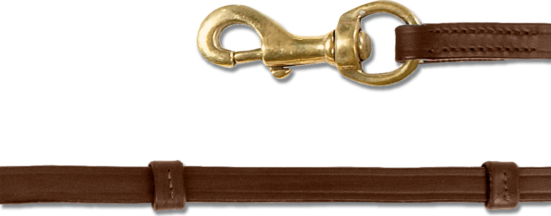 WALDHAUSEN Otěže Island w/Carabiner Waldhausen, 250 cm, brown/brass