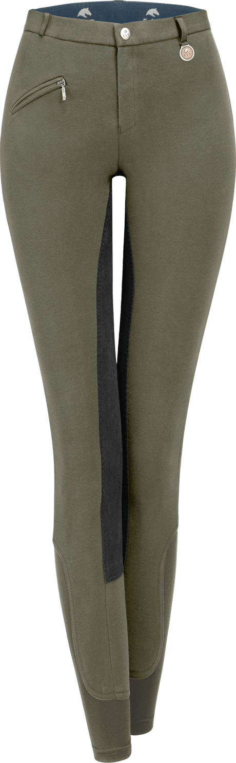 Rajtky Fun Sport ELT s celokoženým sedem, dámské, khaki/grey Velikost: 36
