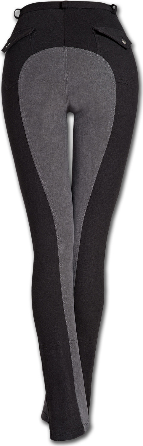 ELT Jezdecké kalhoty Fun ELT, s celokoženým sedem, dámské, black/dark grey Velikost: 38