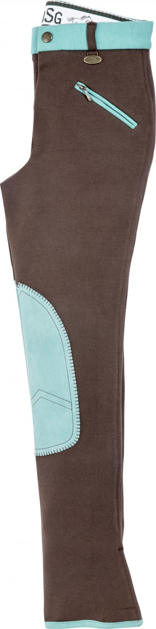 Rajtky Emilia USG s kolenními záplatami, dětské, brown/turquoise Velikost: 164