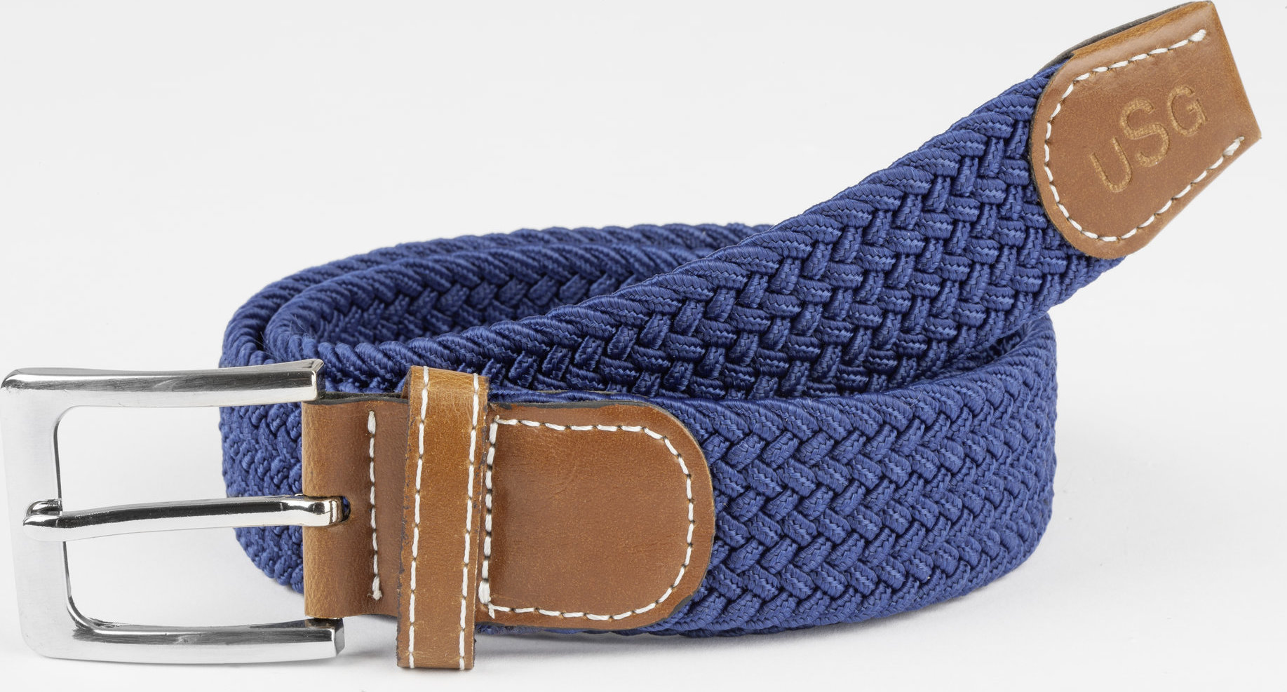 USG Pásek pletený Casual USG, navy Délka: 90 cm