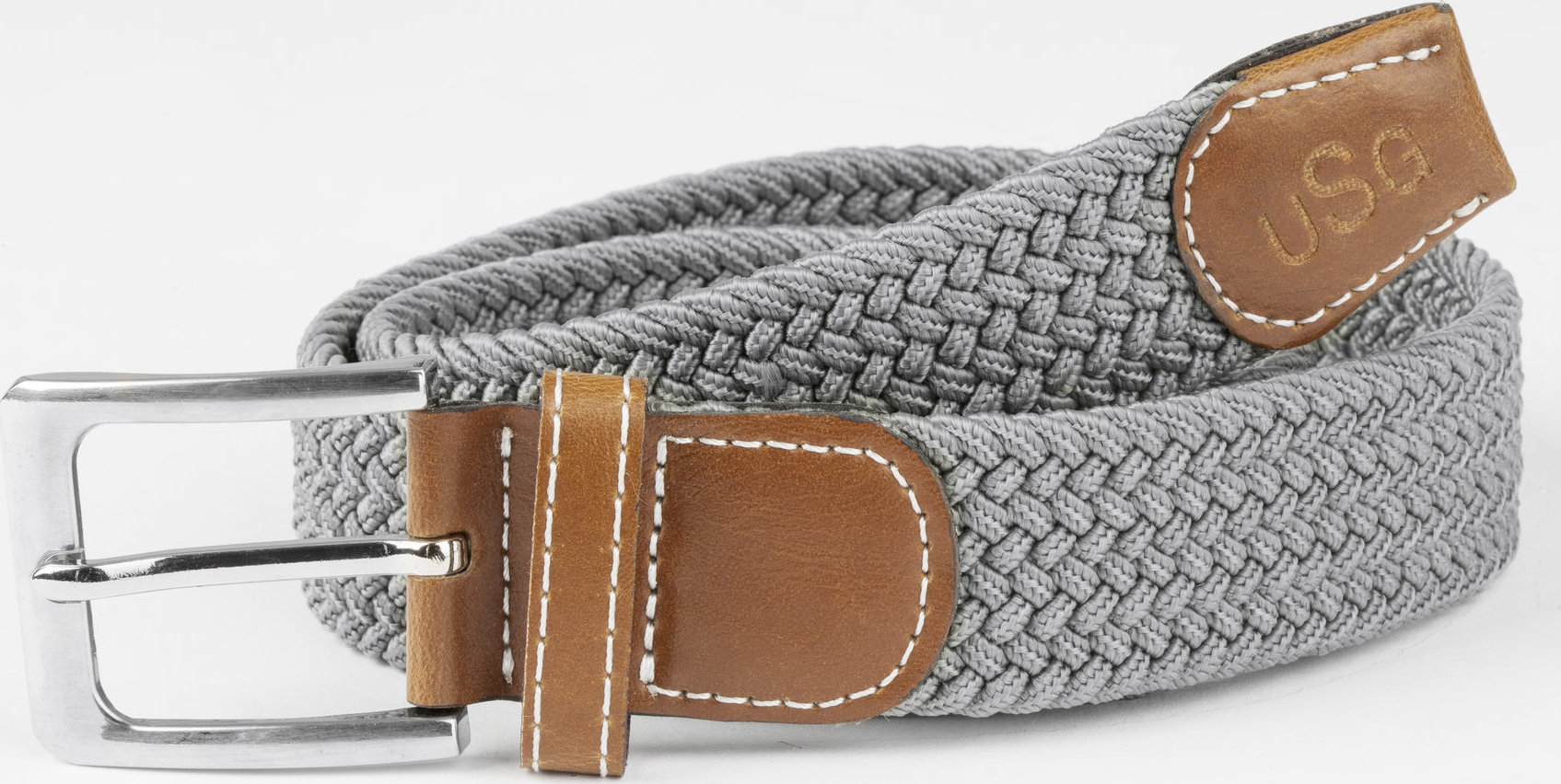 USG Pásek pletený Casual USG, grey Délka: 100 cm