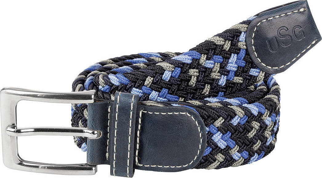 USG Pásek pletený Casual USG, navy/grey/blue Délka: 100 cm