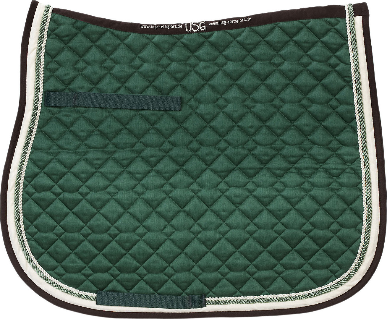 USG Dečka podsedlová prošívaná USG, všestranná, dark green/ecru/brown Velikost: FULL