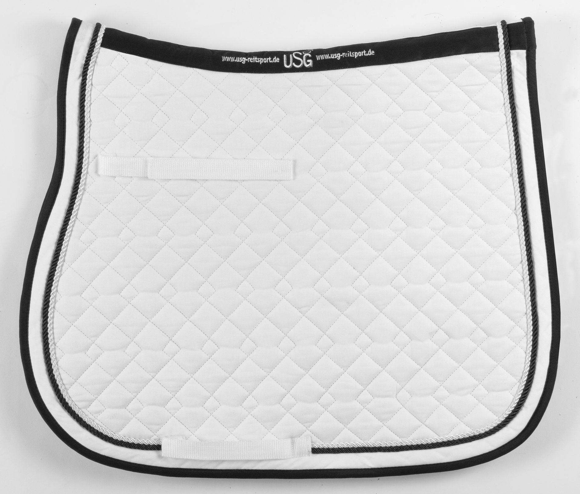 USG Dečka podsedlová prošívaná USG, drezurní, FULL, white/black