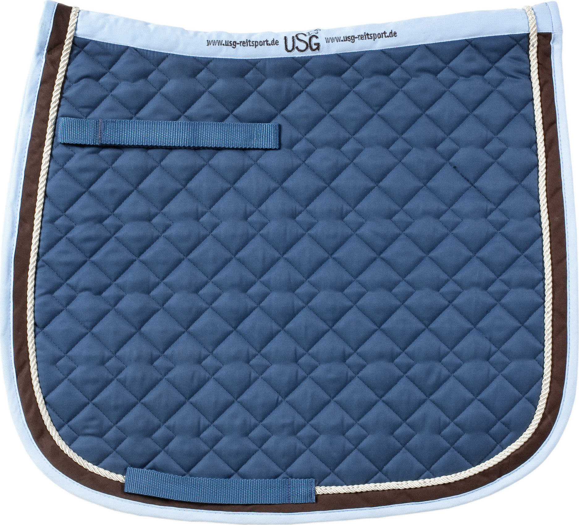 USG Dečka podsedlová prošívaná USG, všestranná, petrol/beige/brown/blue Velikost: FULL