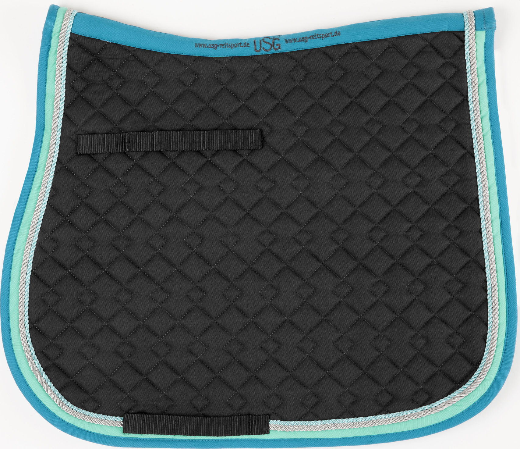 USG Dečka podsedlová prošívaná USG, všestranná, anthracite/mint/blue Velikost: FULL
