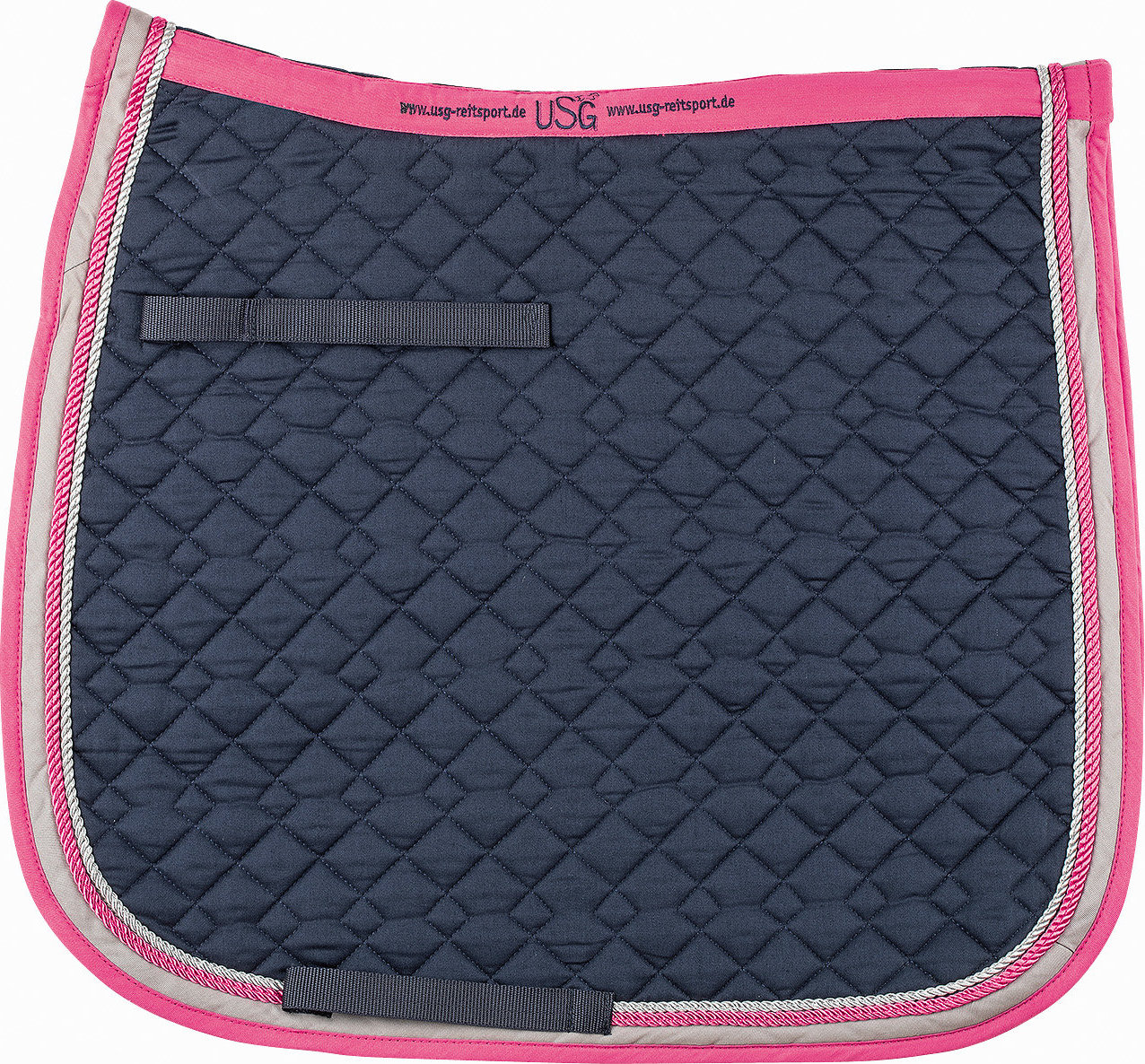 USG Dečka podsedlová prošívaná USG, drezurní, FULL, navy/pink/beige