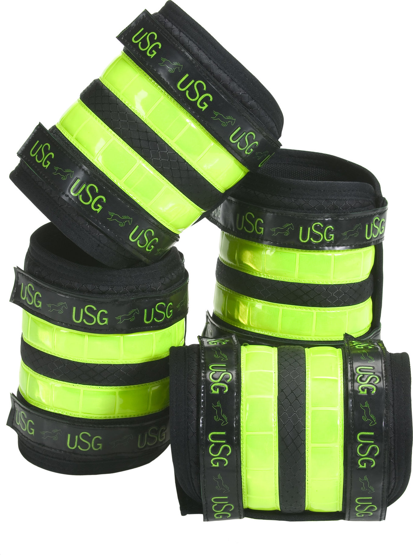 USG Bandáže reflexní USG, 4 ks, neon yellow