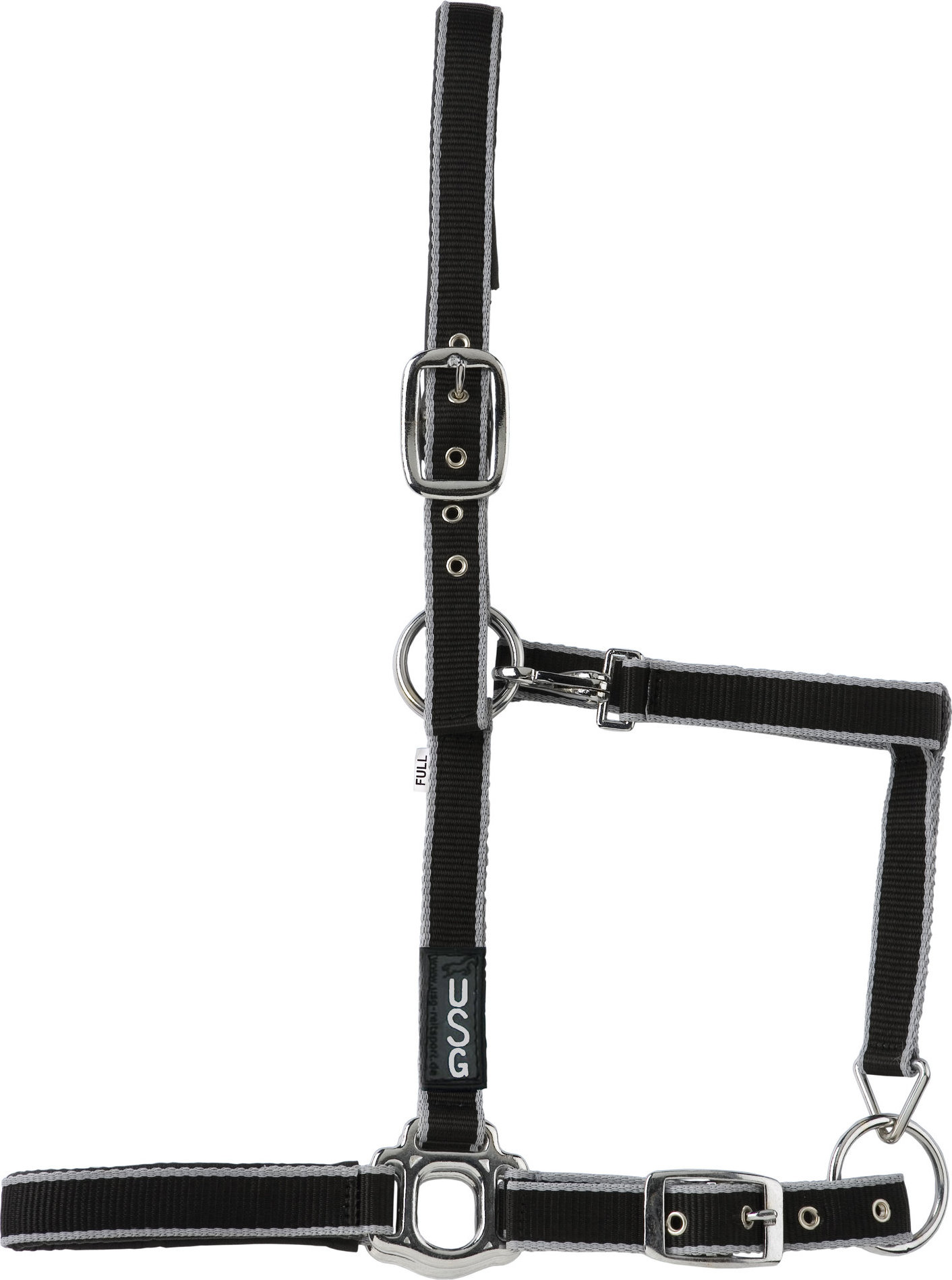 USG Ohlávka USG, black/silver coloured Velikost: COB