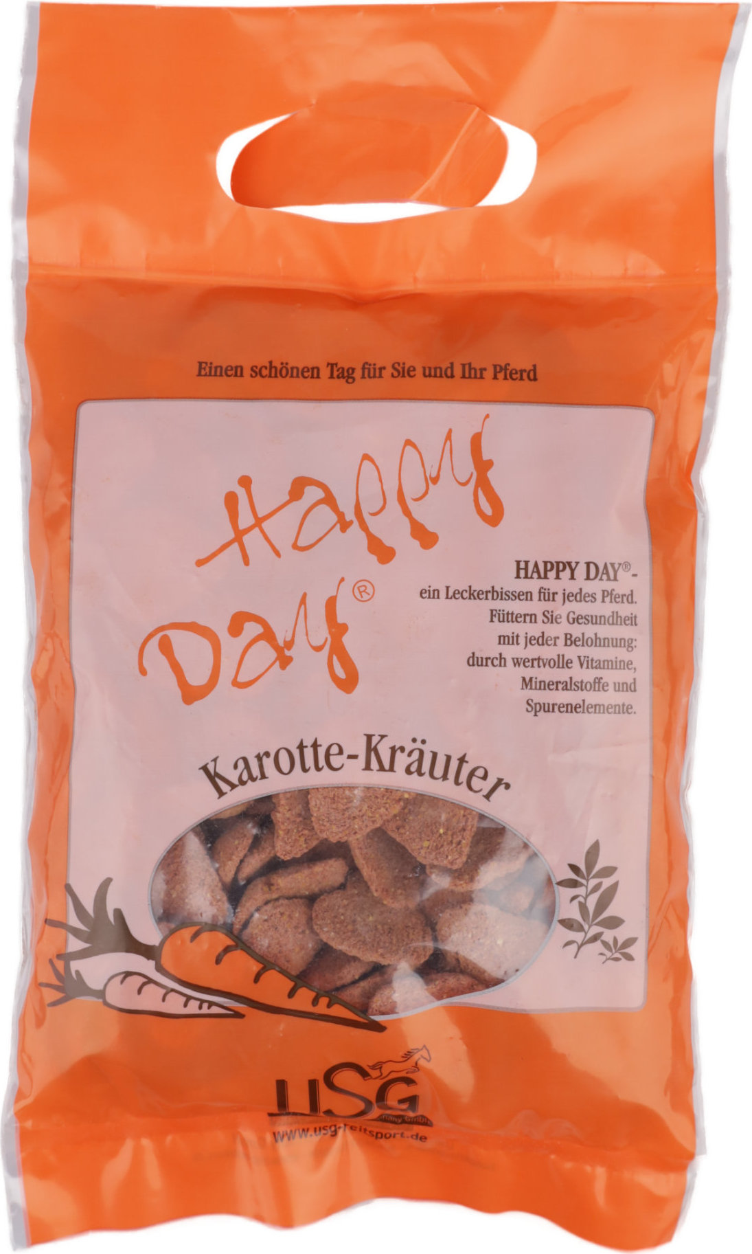 Happy Day Pamlsky pro koně Happy Day®, 0,5 kg, mrkev/bylinky