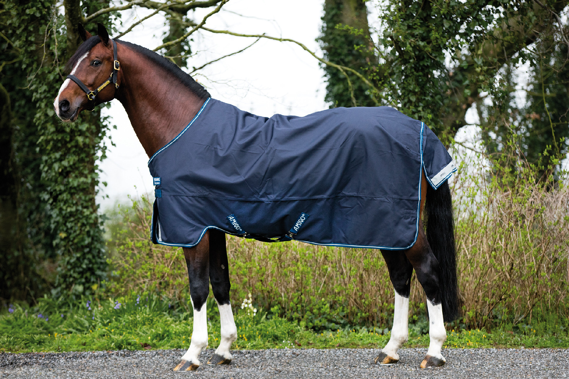 AMIGO Deka nepromokavá Bravo 12 Original Amigo, 0 g, navy/white Délka zad: 155 cm