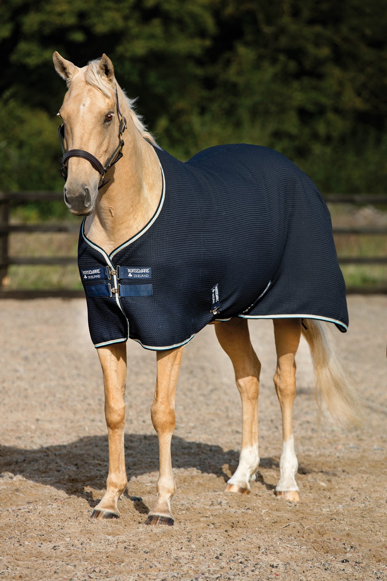 Deka odpocovací Rambo Techni Waffle, navy/beige/baby blue Délka zad: 115 cm