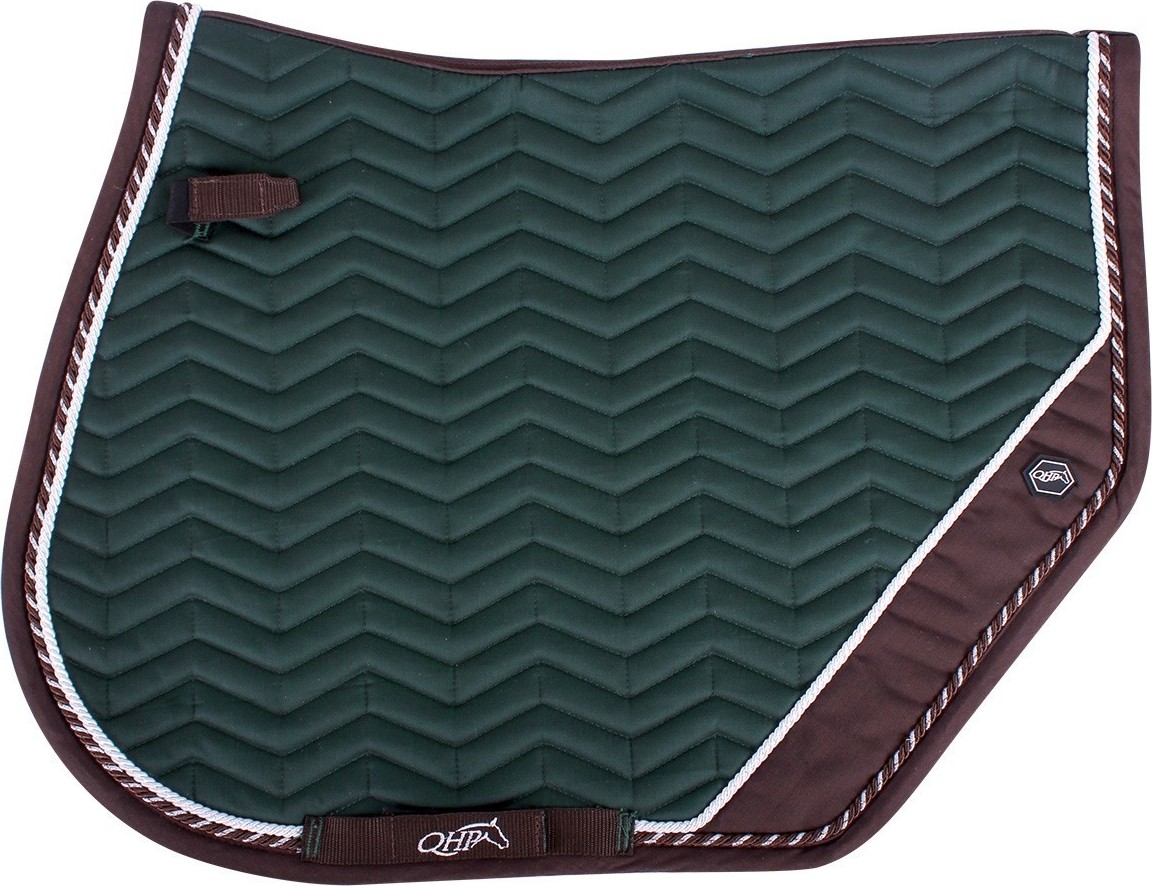 QHP Podsedlová dečka Shiva QHP, všestranná, dark brown/green Velikost: COB/FULL