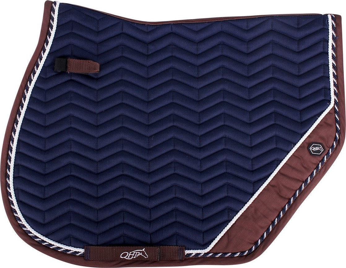 QHP Podsedlová dečka Shiva QHP, drezurní, dark brown/navy Velikost: COB/FULL
