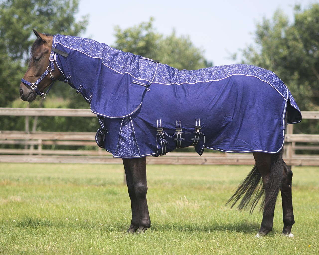 QHP Síťová deka QHP, s krkem, lightning Délka zad: 155cm