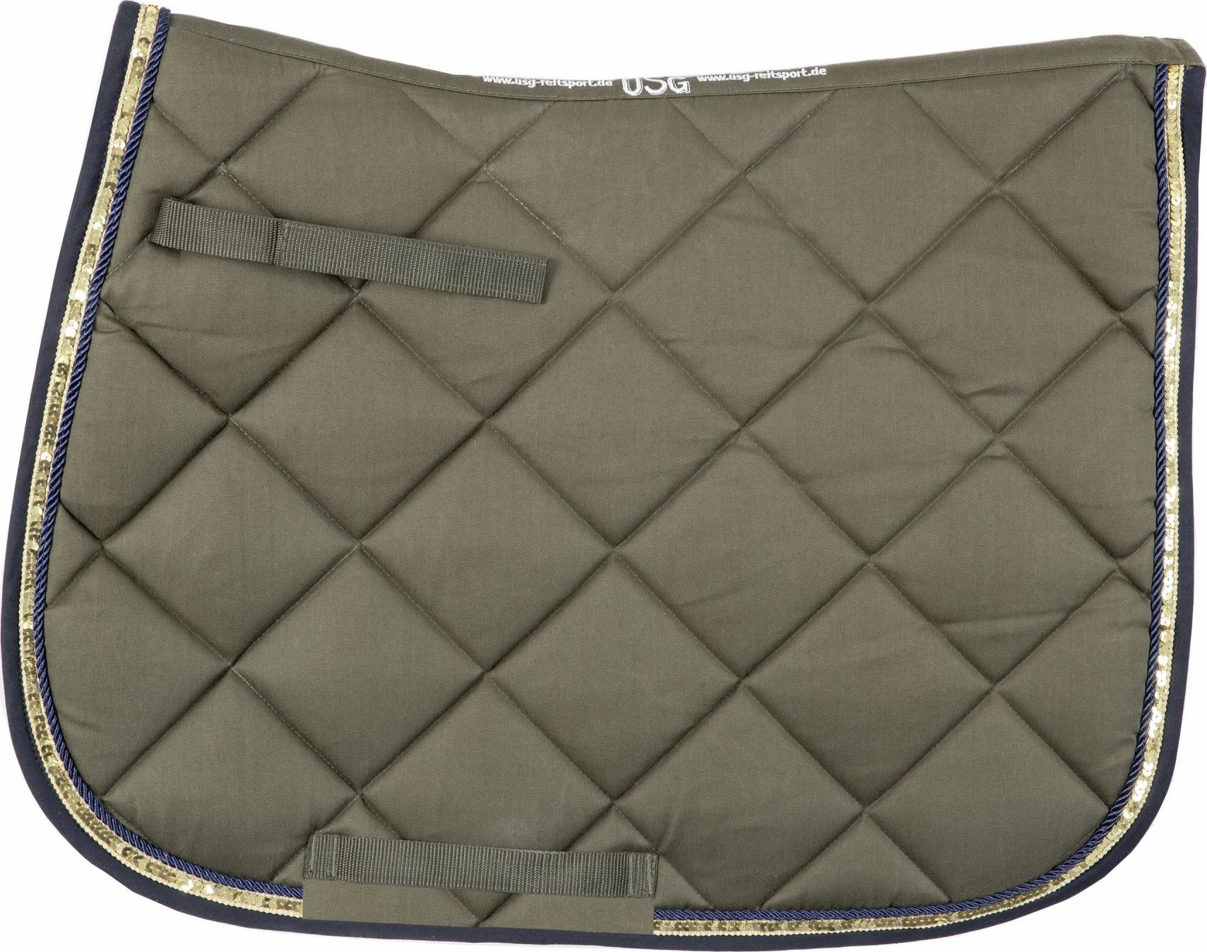 USG Dečka podsedlová Tiffany USG, všestranná, olive/navy Velikost: FULL