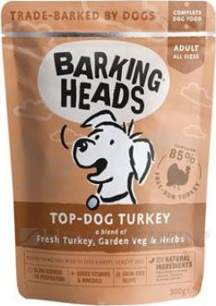 BARKING HEADS Kapsička pro kočky Top Dog Turkey BARKING HEADS, 300 g