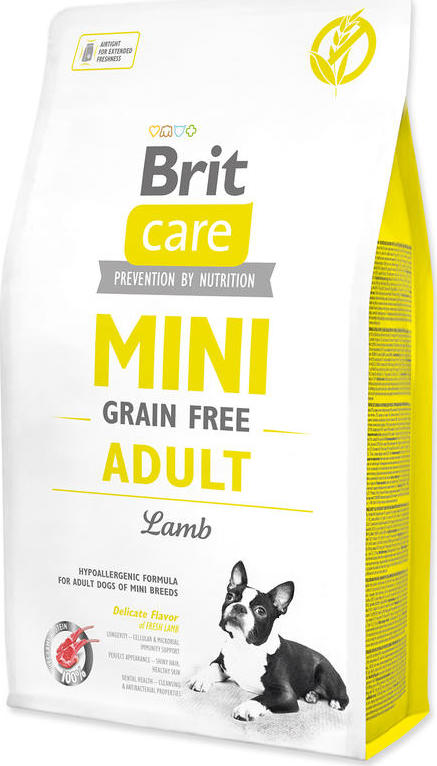 Granule pro psy Brit Care Mini Grain Free Adult, Lamb, 2 kg