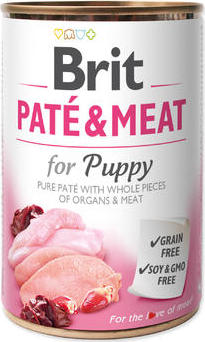 BRIT Konzerva pro psy Paté & Meat Puppy Brit, 400 g