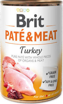 BRIT Konzerva pro psy Paté & Meat Turkey Brit, 400 g