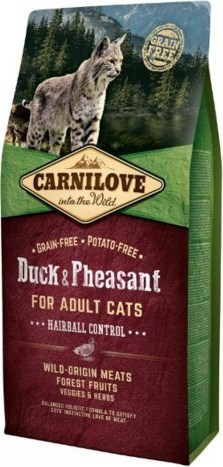 Carnilove Cat Duck&Pheasant Adult Hairball Contr 6 kg
