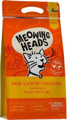 MEOWING HEADS Granule pro kočky Meowing Heads, Paw Lickin’ Chicken, 1,5 kg