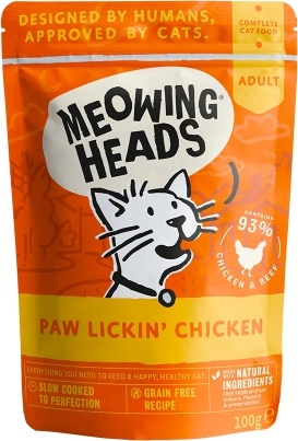 MEOWING HEADS Kapsička pro kočky Meowing Heads, Paw Lickin’ Chicken, 100 g