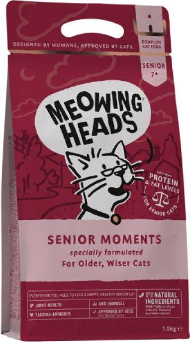 MEOWING HEADS Granule pro kočky Meowing Heads, Senior Moments, 1,5 kg