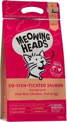 MEOWING HEADS Granule pro kočky Meowing Heads, So-fish-ticated Salmon, 1,5 kg